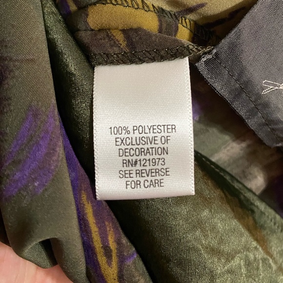 Simply Vera Wang Abstract Multi-color Mini Shift Dress Belted Short Sleeve Large - Picture 13 of 16